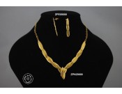 Gold plated 11 flexible olive leaves 42cm necklace 