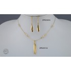Gold plated Necklace chain with Swarovski (light Colorado Topaz color)