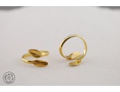 Gold plated ring with 2 small olive leaves