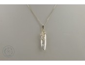 Sterling silver necklace -  olive leaf inside it memusa flowers with simple hook (40cm chain)